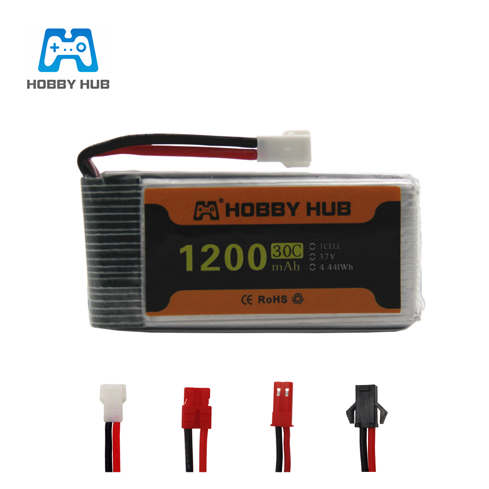 Hobby Rc Quadcopters & Multirotors - 3.7V 1200mAh 30C Lipo Battery for