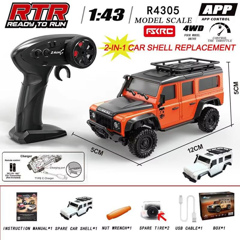 Rc Hobby Dump Truck - HuangBo 1:43 Scale 4WD RC Rock