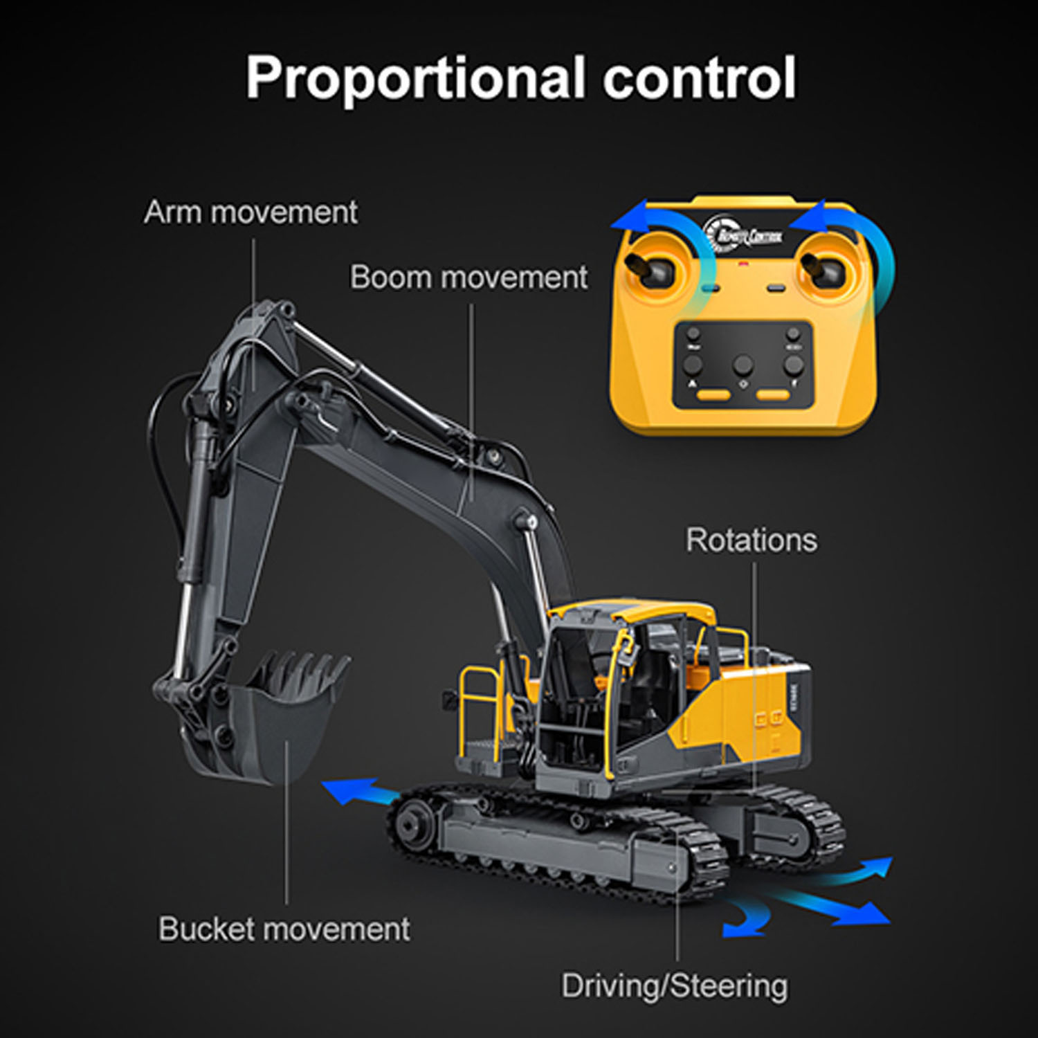 1/16 DoubleE E598 003 Electric - Rc Excavator Hydraulic 评论和价格
