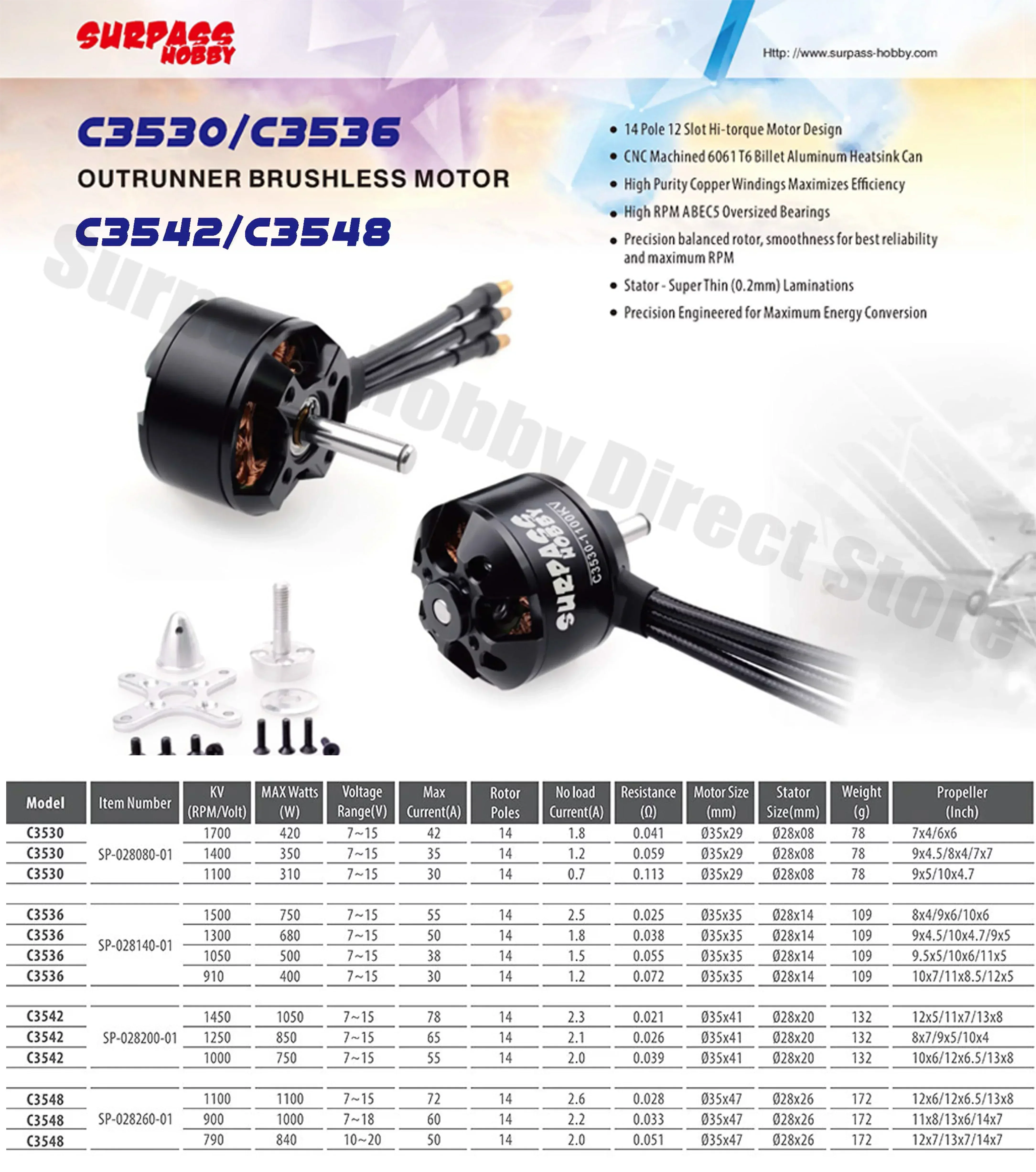 Surpass Hobby 2822 2830 3530 3 - Hobby Rc Quadcopters & Multirotors 评论和价格